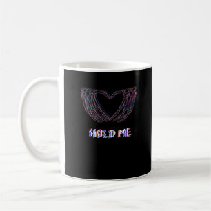 Hold Me Classic Skeleton Hand Heart Style Coffee Mug