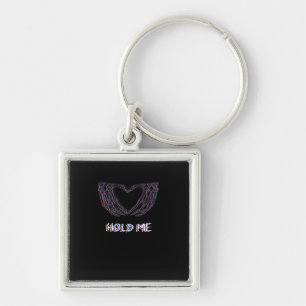 Hold Me Classic Skeleton Hand Heart Style Key Ring