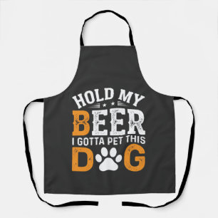 Hold My Beer Dog Lover Apron