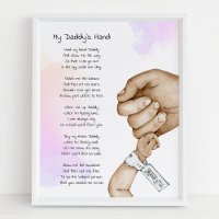 Hold My Hand Daddy Keepsake Poem Dad Gift