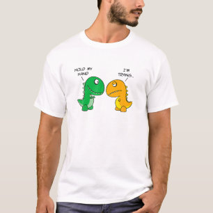 Hold My Hand I'm Trying Cute Dinosaur T-Shirt