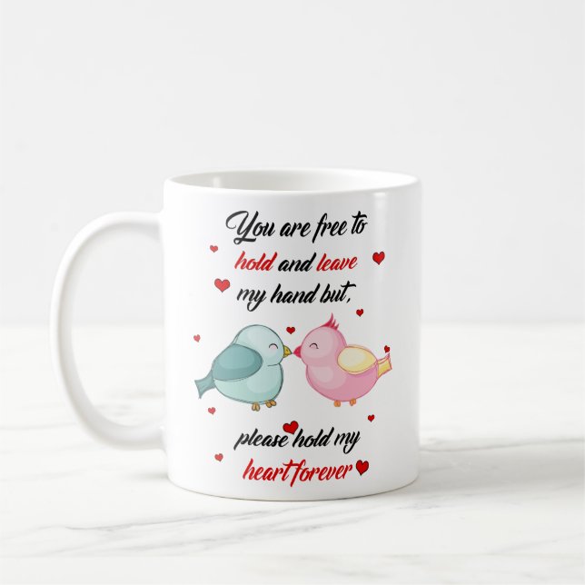 Hold My Heart Coffee Mug (Left)