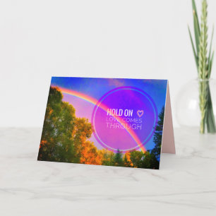 HOLD ON <3 RAINBOW BRIGHT GREETING CARD