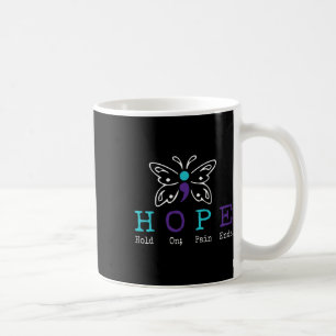 Hold On Hope Semicolon Gift Suicide Prevention Awa Coffee Mug