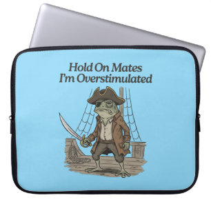 Hold On Mates Frog Autism Awareness Laptop Sleeve