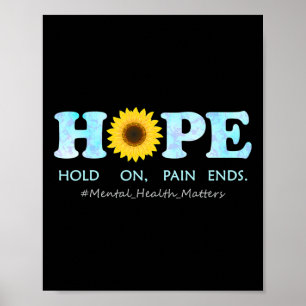 Hold On Mental Health Awareness Poster