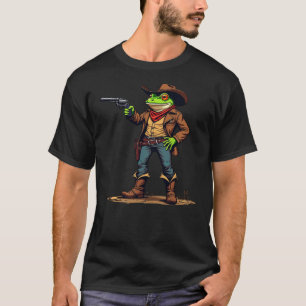 Hold On Partner I'm Overstimulated Funny Cowboy Fr T-Shirt