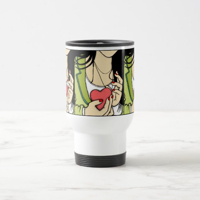 Hold On To Your Heart Travel Mug (Center)