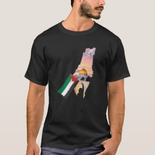 Hold Palestine Flag Palestinians Map Jerusalem'S C T-Shirt