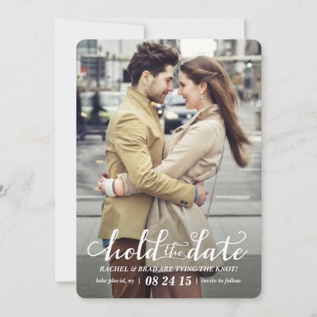 Hold the Date photo save the date card (Front)
