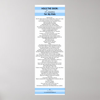 Hold the Door: Lessons for My Kids POSTER