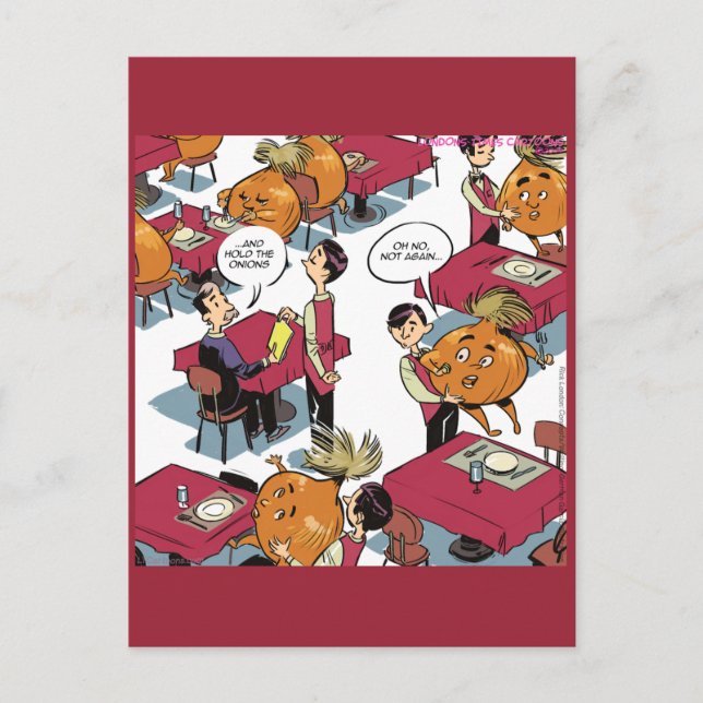 Hold The Onions Please Funny Foodies Postcard (Front)
