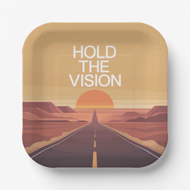 Hold The Vision Paper Plate (Front)