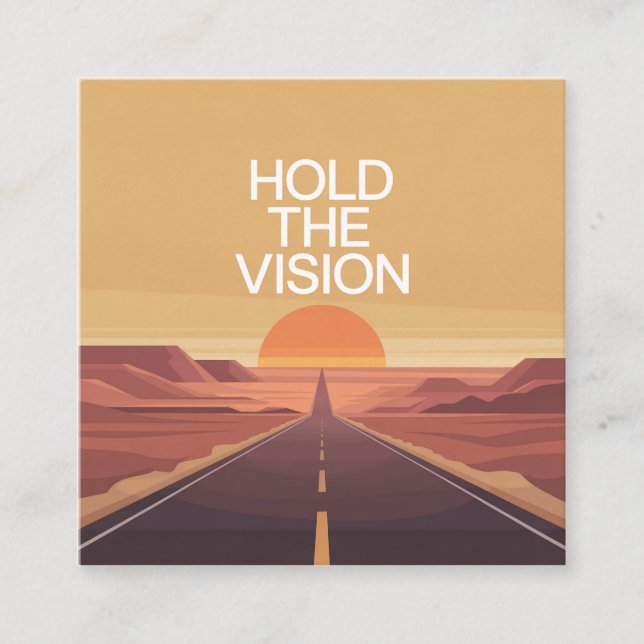 Hold The Vision Square Business Card (Front)