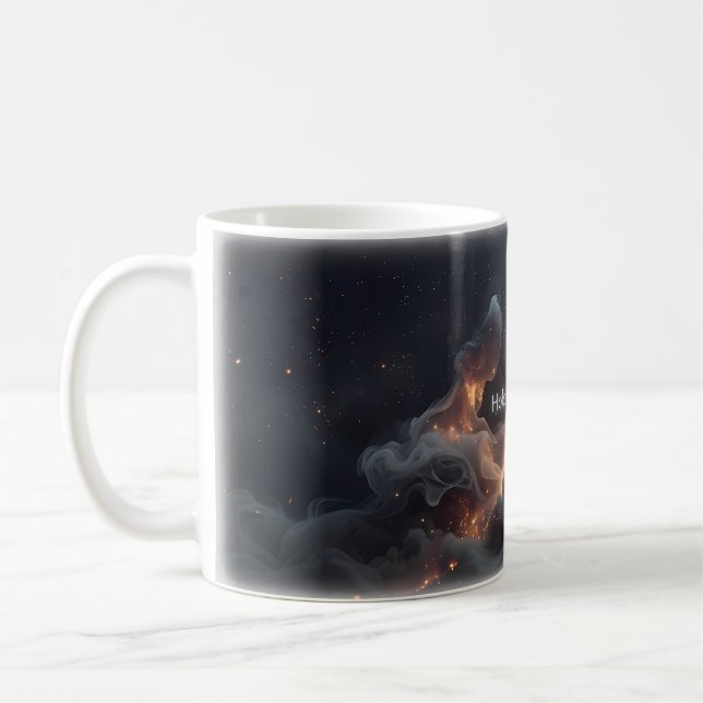 🌌 Hold the World Cosmic Glowing Hands Mug (Left)