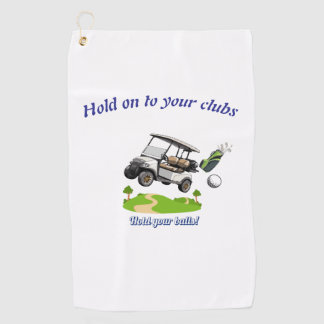 Hold your clubs  golf towel
