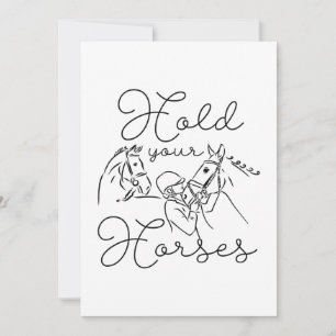 Hold Your Horses Thank You Card