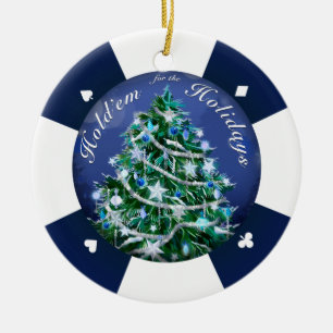Hold'Em for the Holidays Ceramic Ornament