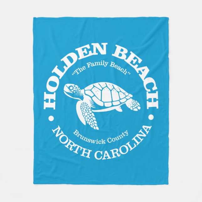 Holden Beach (sea turtle) Fleece Blanket (Front)