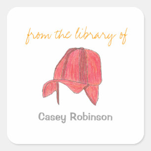 Holdenisms bookplate square sticker