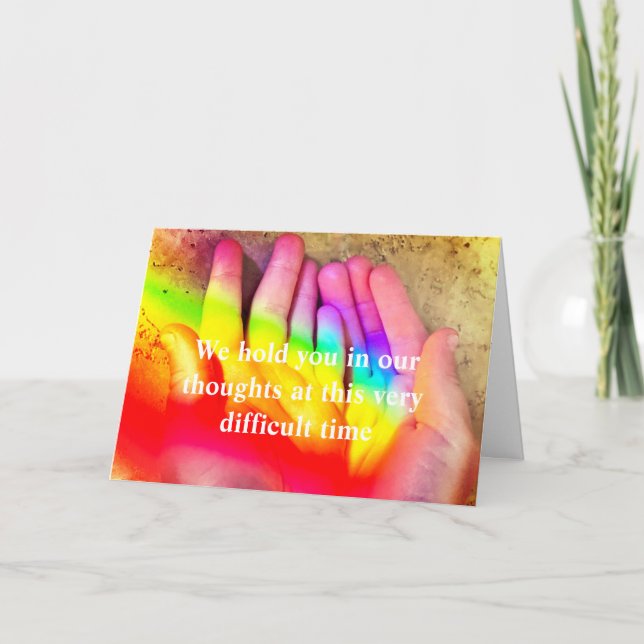 Holding a Rainbow Card (Front)