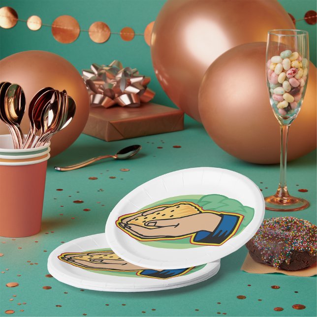 Holding Corn Paper Plates (Creator Uploaded)