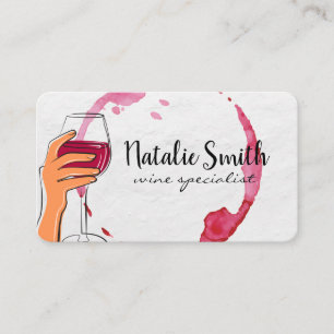 Holding Glass of Wine A Toast Cheers Business Card