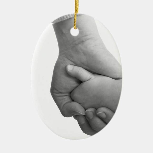 holding hands ceramic tree decoration (Front)