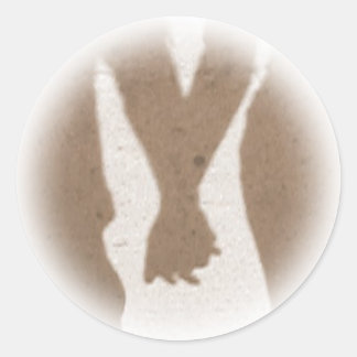 Holding Hands Classic Round Sticker