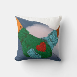 Holding hands couple art print, valentine gifts cushion