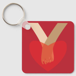 Holding Hands Key Ring