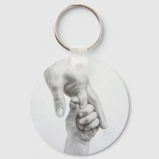 Holding hands key ring (Front)