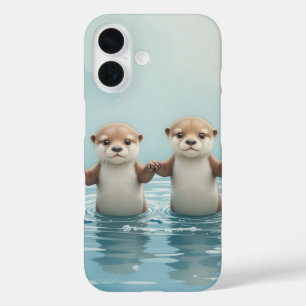 Holding Hands Otters iPhone / iPad case
