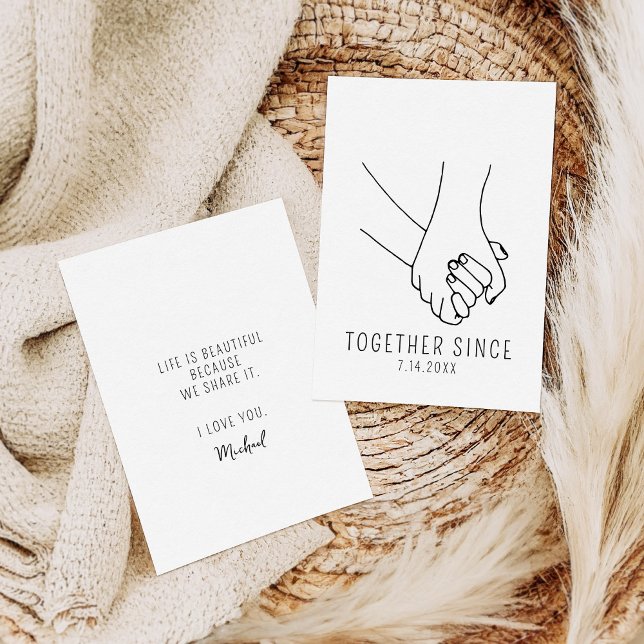 Holding Hands Together Since Anniversary Card (Creator Uploaded)