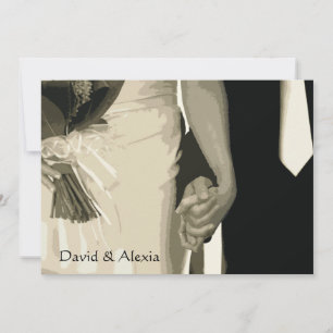 Holding Hands Wedding Rehearsal Dinner Invitation
