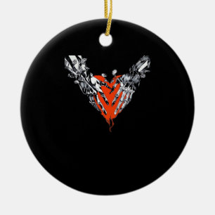 Holding Heart Classic Ceramic Ornament