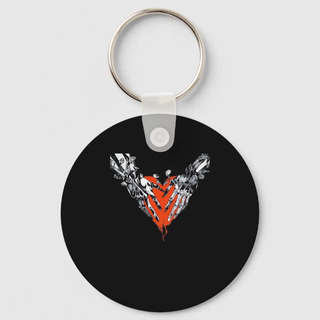 Holding Heart Classic Design Key Ring (Front)