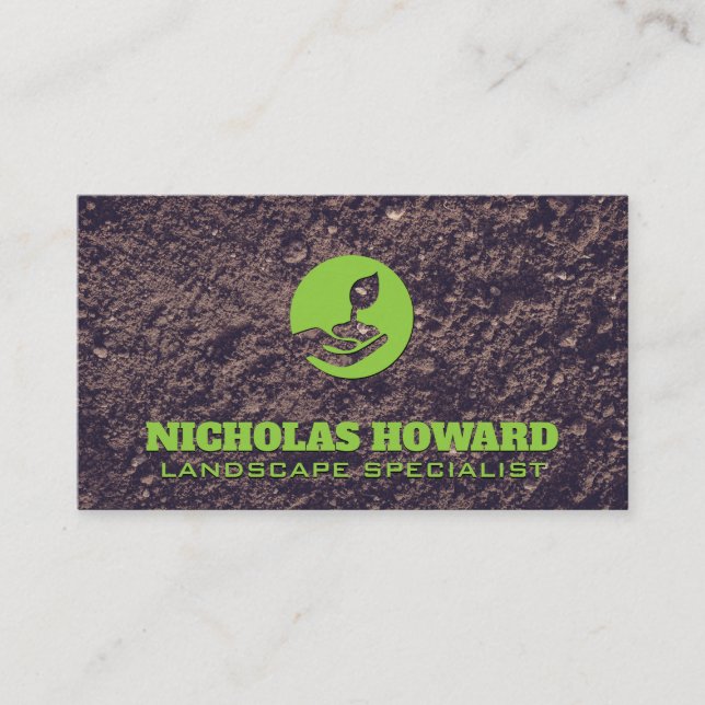 Holding Plant | Soil Business Card (Front)