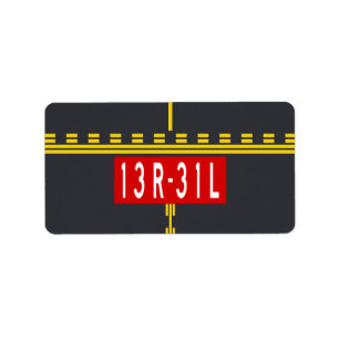 Holding Point Marking 13R-31L Label