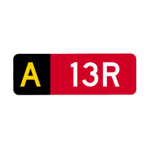 Holding Point Sign A13R Return Address Label