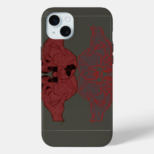 Holding Skull Case-Mate iPhone Case (Back)
