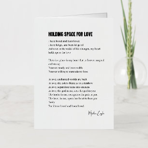 Holding Space for love poem Foil Greeting Card