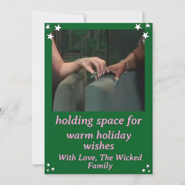 "Holding Space For" personalised Holiday Card (Front)