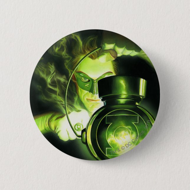 Holding the Green Lantern 6 Cm Round Badge (Front)
