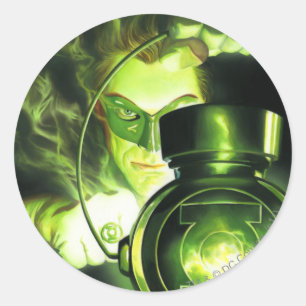 Holding the Green Lantern Classic Round Sticker