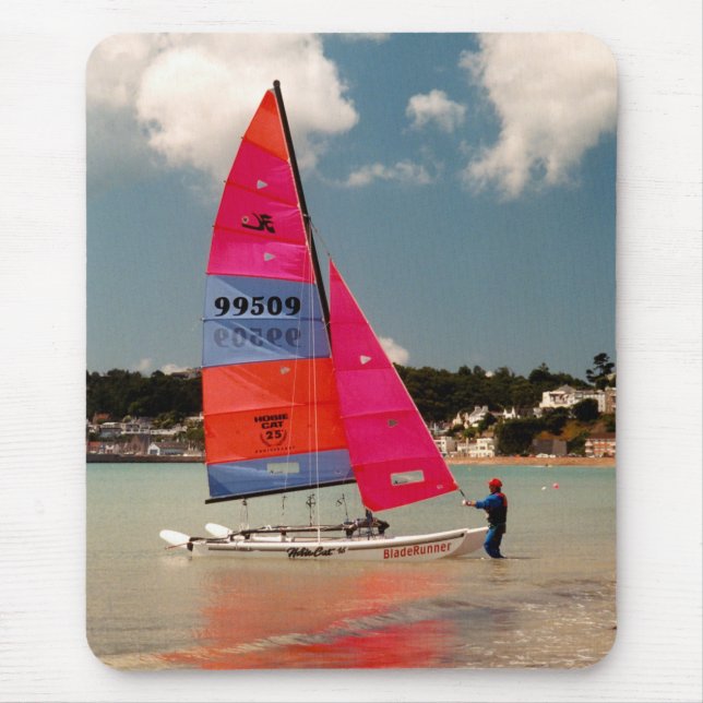Holding the Hobie boat steady Mouse pad (Front)