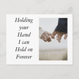Holding Your Hand Invitation Postcard