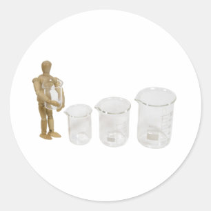 HoldingBeaker013110 Classic Round Sticker