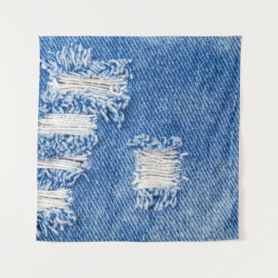 Hole, denim jeans, ripped texture tapestry