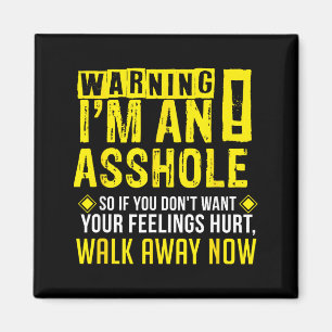 Hole Holes Warning Profanity Fun Gag Gift  Magnet